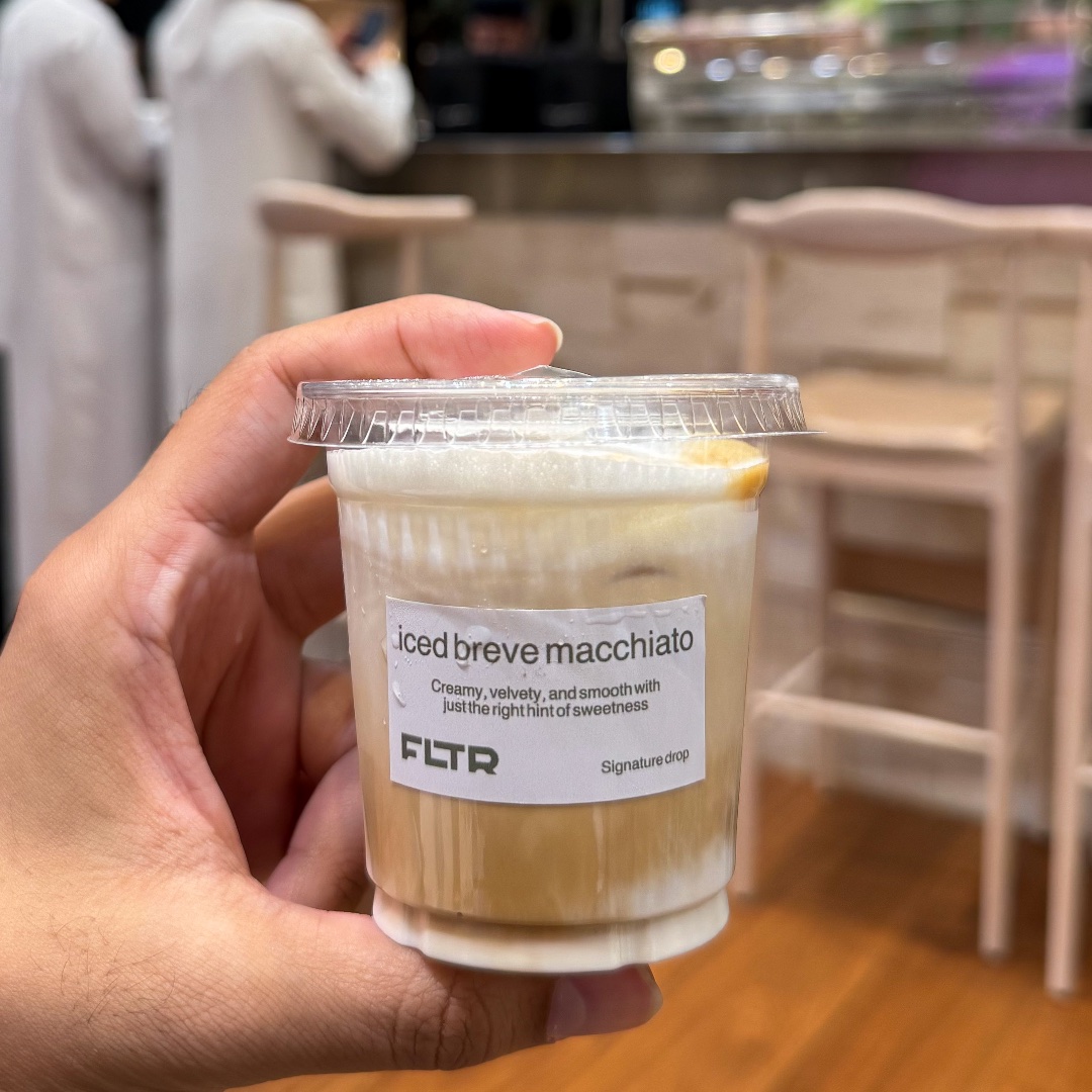 Iced Breve Macchiato at FLTR (Mirdif), Mirdif