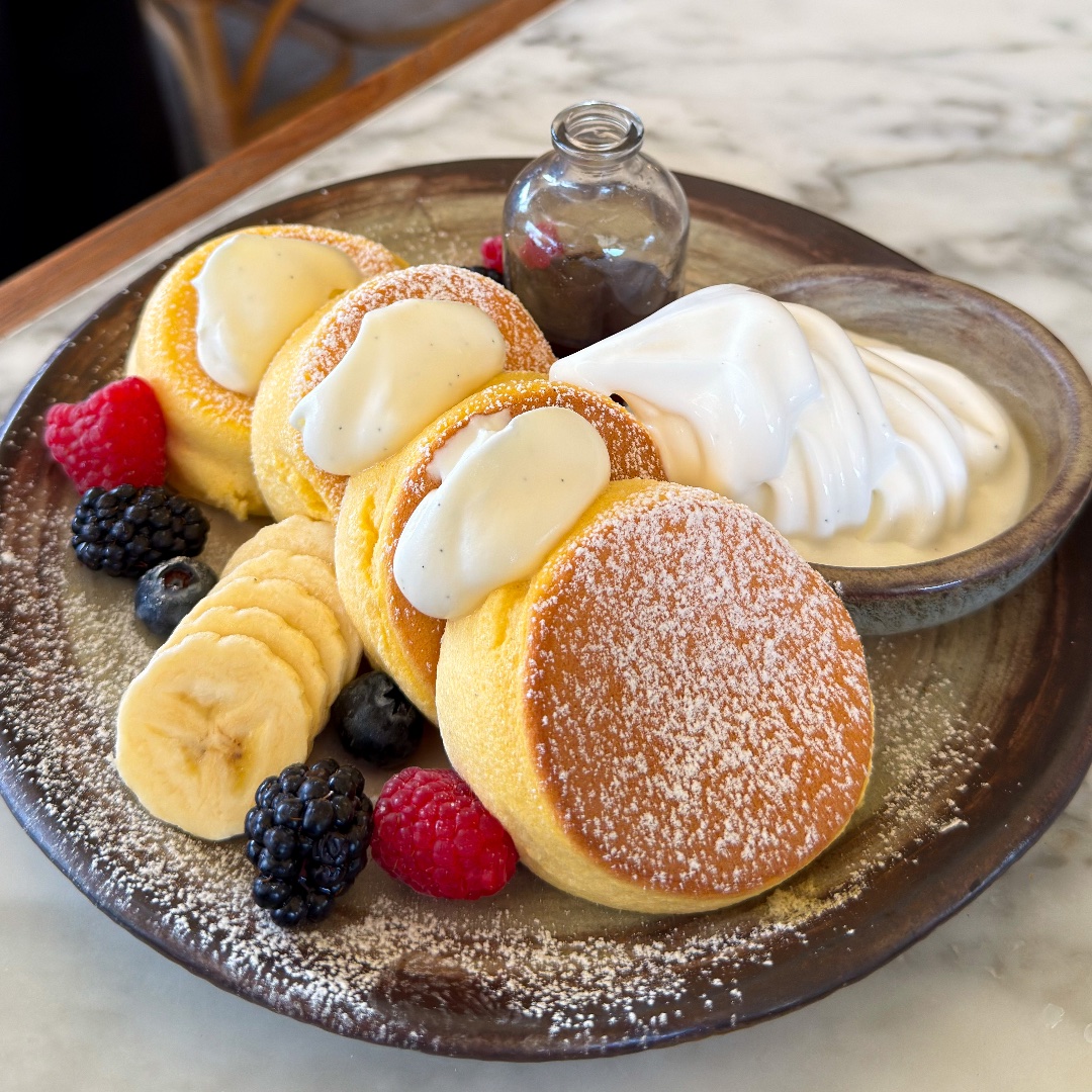Fluffy Japanese Pancakes at Lazy Cat, Al Quoz
