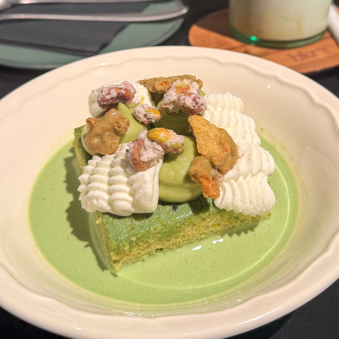 Pistachio Milk Cake at bkry, Al Quoz